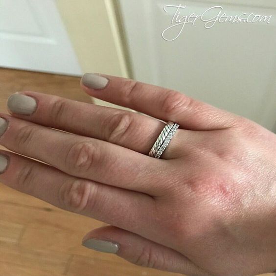 1 ctw 2mm Eternity Band - 10k Solid White Gold