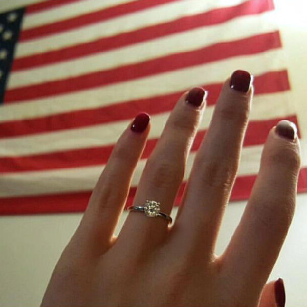 1 ct Classic Solitaire Ring - 10k Solid White Gold, Sz 4