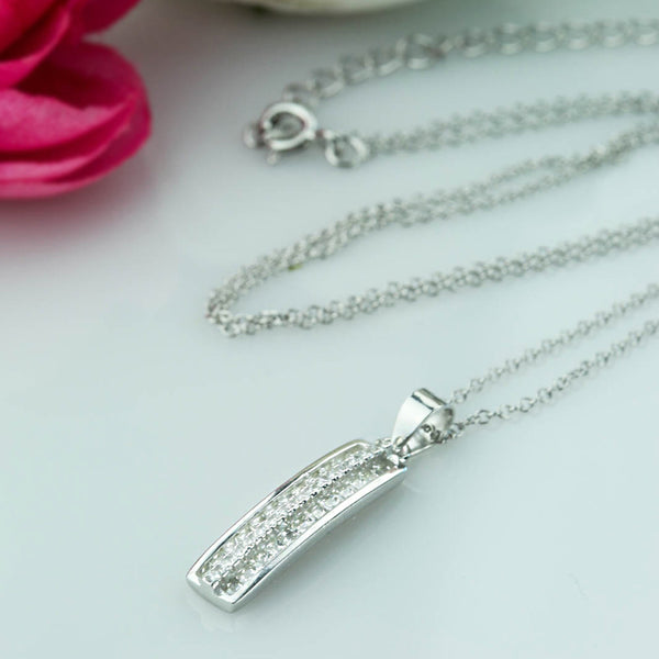 3 Row Bar Channel Necklace - 50% Final Sale