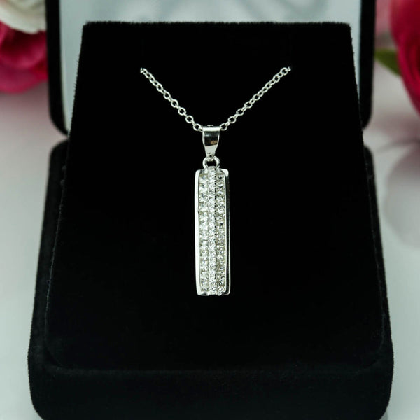 3 Row Bar Channel Necklace - 50% Final Sale