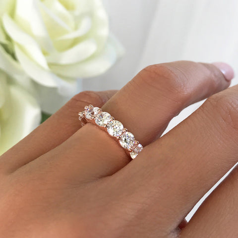 4 ctw Oval Eternity Band - Rose GP