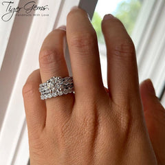 7 ctw 3 ct Center Classic Eternity Solitaire Set - 30% Final Sale