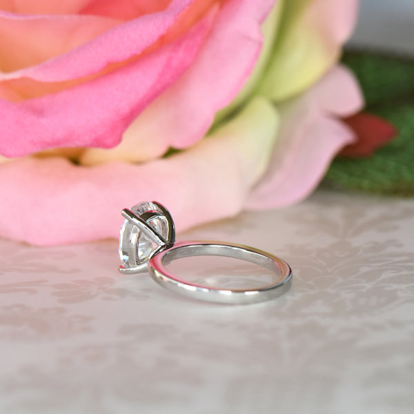 3 ct Oval Solitaire Ring - 30% off Final Sale