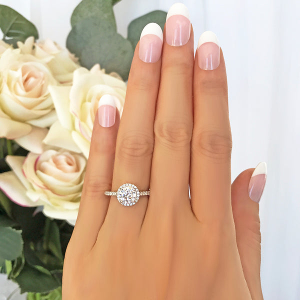 1.5 ctw Classic Round Halo Ring