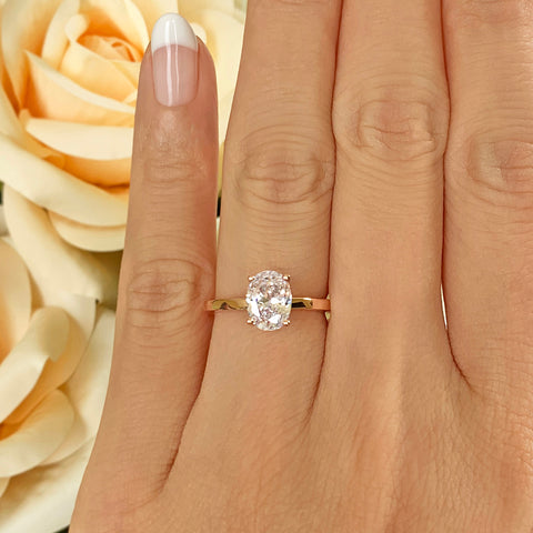 1.2 ct Oval Solitaire Ring - 50% Final Sale