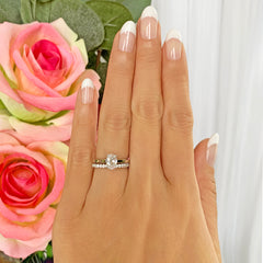 3/4 ct Oval Solitaire Set - 40% off Final Sale