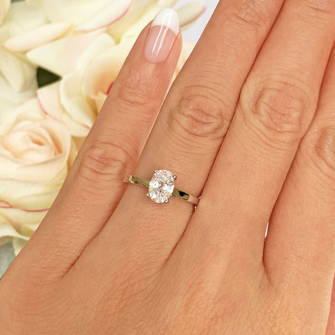 3/4 ct Oval Solitaire Ring - 50% Final Sale