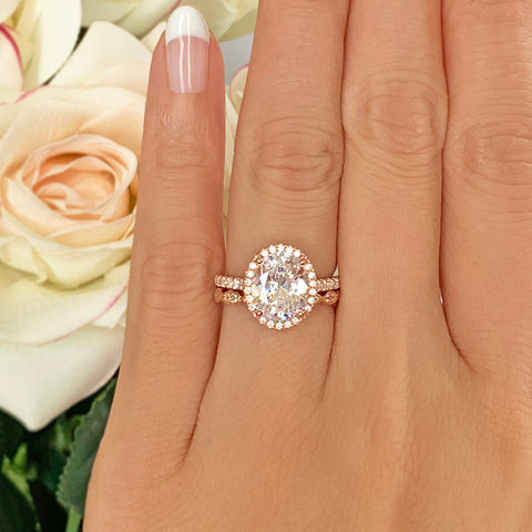 3 ct Oval Solitaire Ring - 30% off Final Sale
