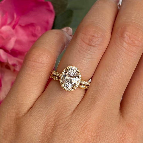 3 ct Oval Solitaire Ring - 30% off Final Sale