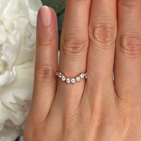 1/2 ctw V Style Chevron Band - Rose GP