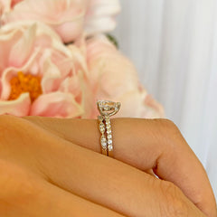 1.5 ctw Pear Accented Solitaire Art Deco Set