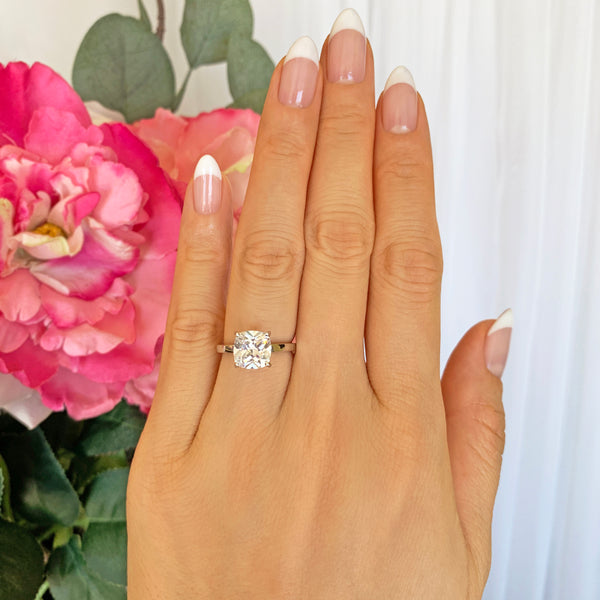 2 ct Cushion Cut Solitaire Ring, 30% Final Sale