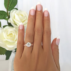 2 ct 4 Prong Stacking Solitaire Set - Rose GP, 50% Final Sale