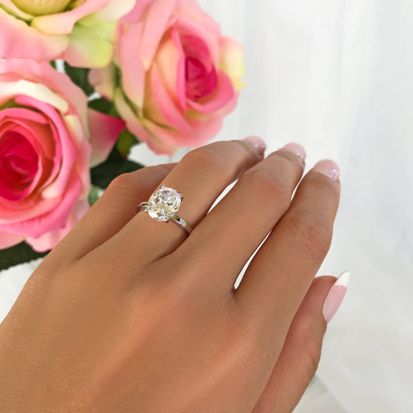 3 ct Oval Solitaire Ring - 30% off Final Sale