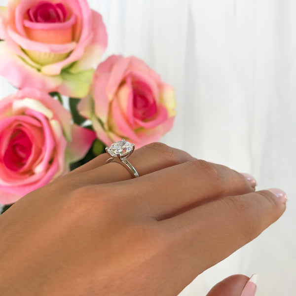 3 ct Oval Solitaire Ring - 30% off Final Sale