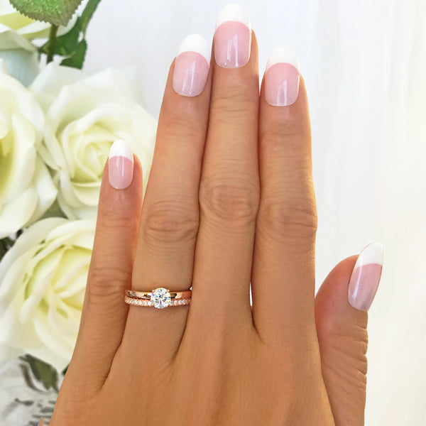 1/2 ct Round Solitaire Set- Rose GP