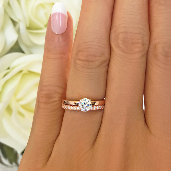1/2 ct Round Solitaire Set- Rose GP