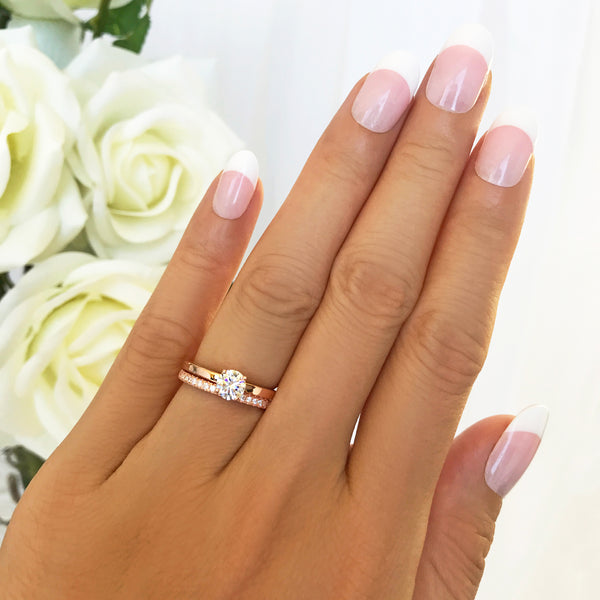 1/2 ct Round Solitaire Set- Rose GP