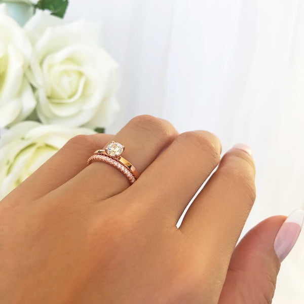 1/2 ct Round Solitaire Set- Rose GP