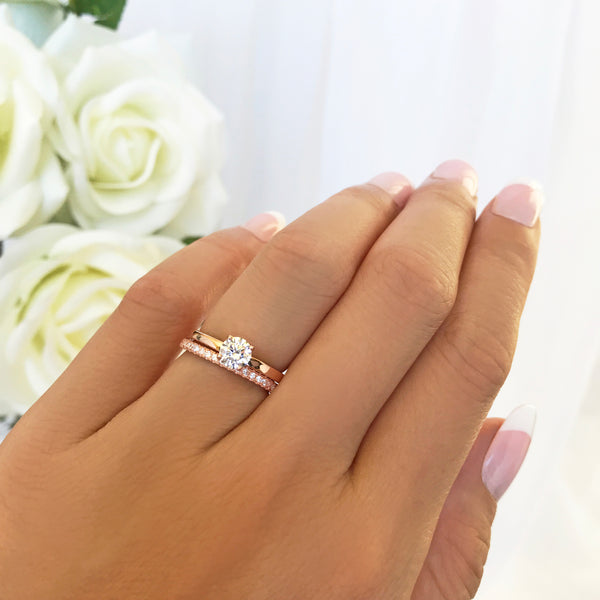1/2 ct Round Solitaire Set- Rose GP