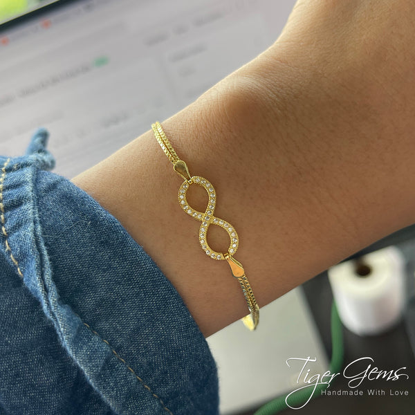 Infinity Bracelet - Yellow GP, 60% Final Sale