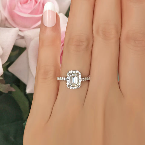 1 ctw Pear Halo Ring