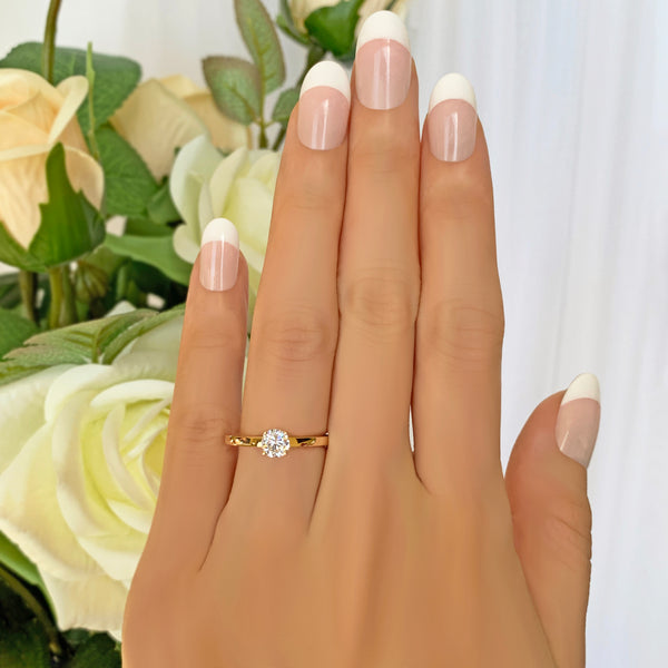 1/2 ct Solitaire Ring - Yellow GP