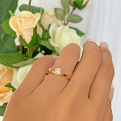 1/2 ct Solitaire Ring - Yellow GP