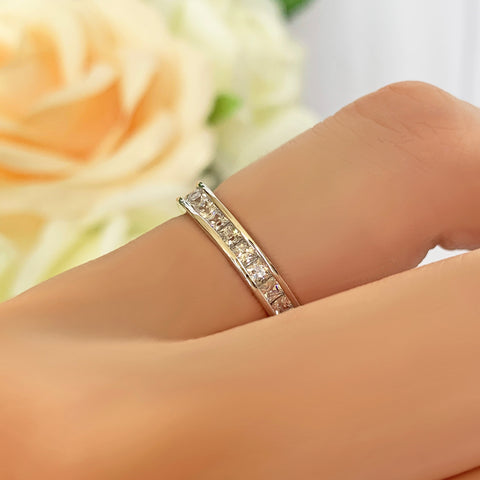 2 ctw Princess Cut Channel Set Eternity Band