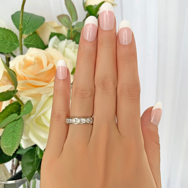 2 ctw Round Channel Set Eternity Band