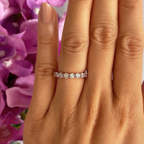 1/2 ctw V Style Chevron Band - Rose GP