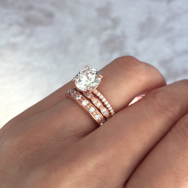 Wide Art Deco Band - Rose GP - 40% Final Sale