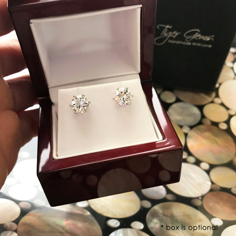 1/2 ct, 1 ctw 4 Prong Stud Earrings