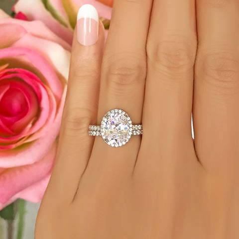 3 ct Oval Solitaire Ring - 30% off Final Sale