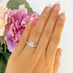 2.25 ctw Princess Accented Solitaire Set