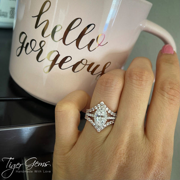 1/2 ctw V Style Chevron Band - Rose GP