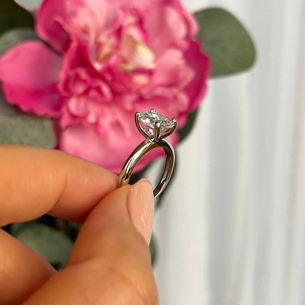 2 ct Oval V Style Classic Solitaire Ring