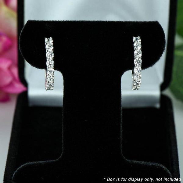 1.5 ctw Hoop Earrings