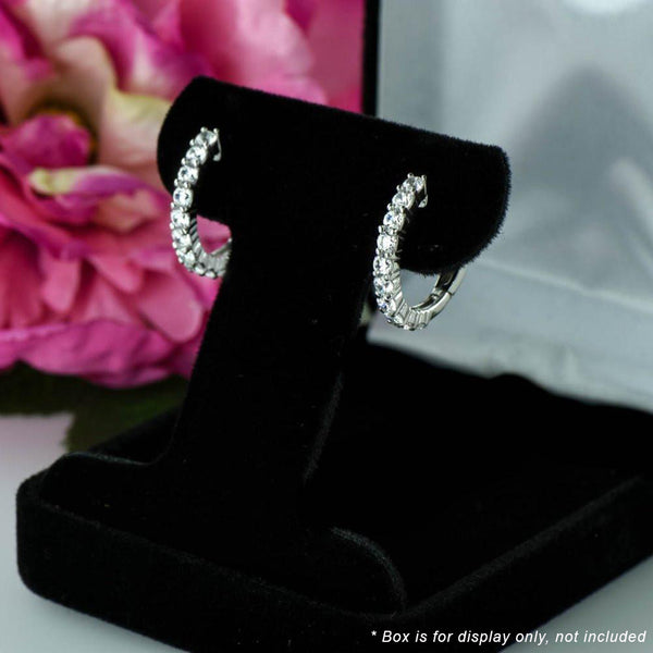 1.5 ctw Hoop Earrings