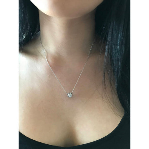2 ct Round Solitaire Necklace - 40% Final Sale