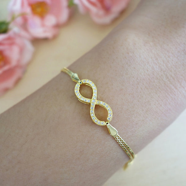 Infinity Bracelet - Yellow GP, 60% Final Sale