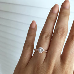 1.25 ctw Round Accented Ring - Rose GP, 60% Final Sale