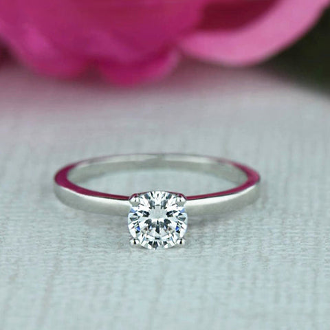 1.25 ctw Round Accented Solitaire Set - Rose GP, 50% Final Sale