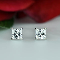 1.5 ctw Princess Cut Earrings