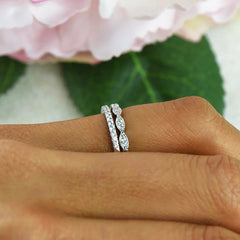 Art Deco Half Eternity Band Set