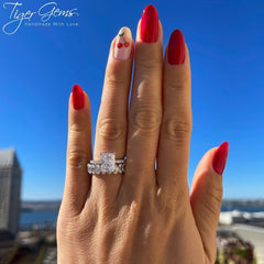 3 ctw Radiant Accented Solitaire Ring