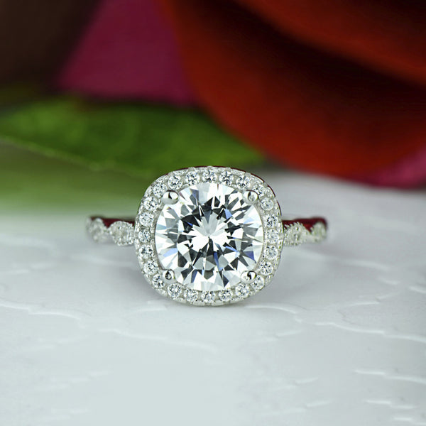 2.25 ctw Art Deco Halo Ring