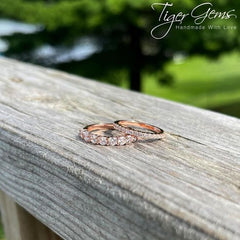1 ctw Half Eternity Band - 10k Solid Rose Gold