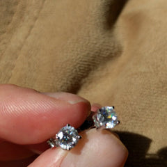 1/2 ct, 1 ctw 4 Prong Stud Earrings