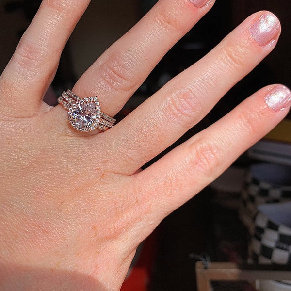 Halo bridal sets discount